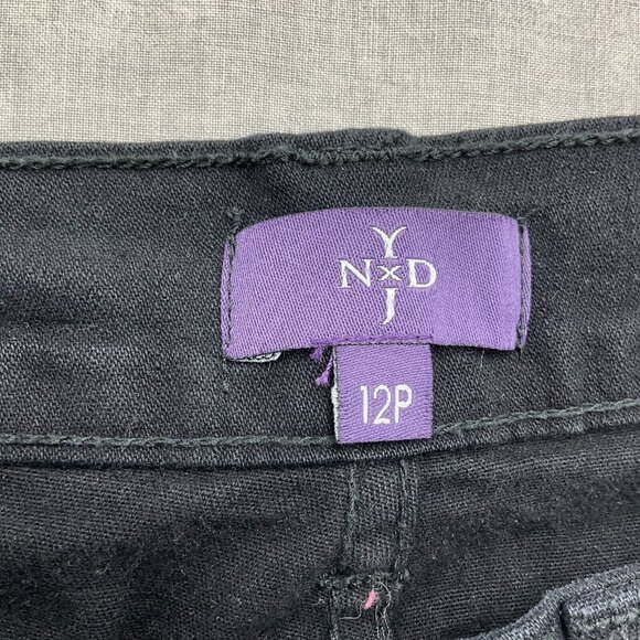 Not Your Daughters Jeans Women 12P 29Wx29L Black Bootcut Denim Stretch USA VTG - Picture 3 of 13